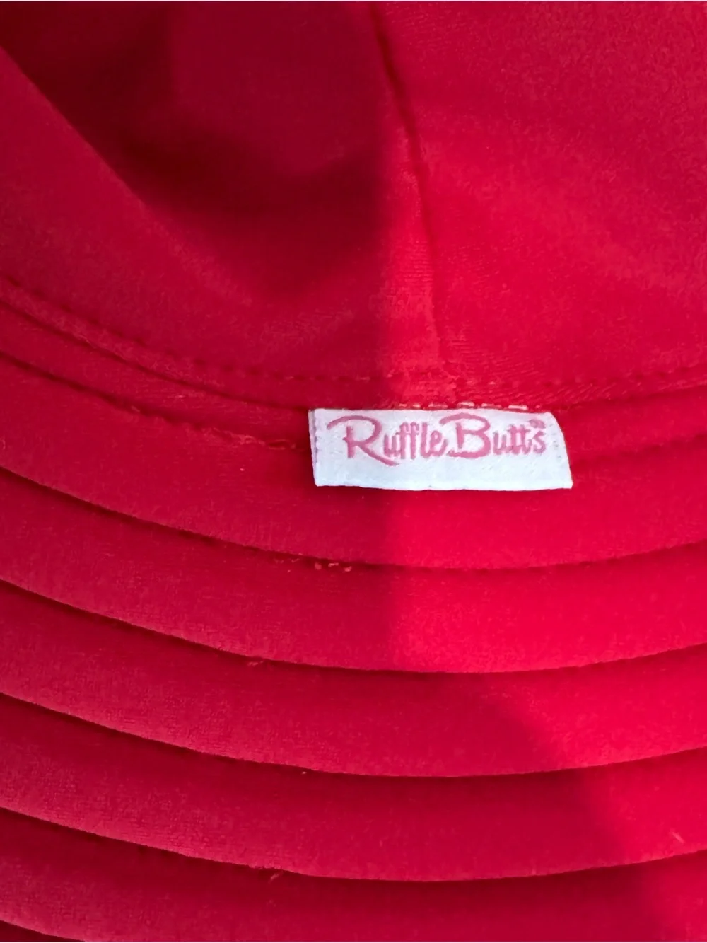 Ruffle Butts Bright Red Toddler Sun Hat